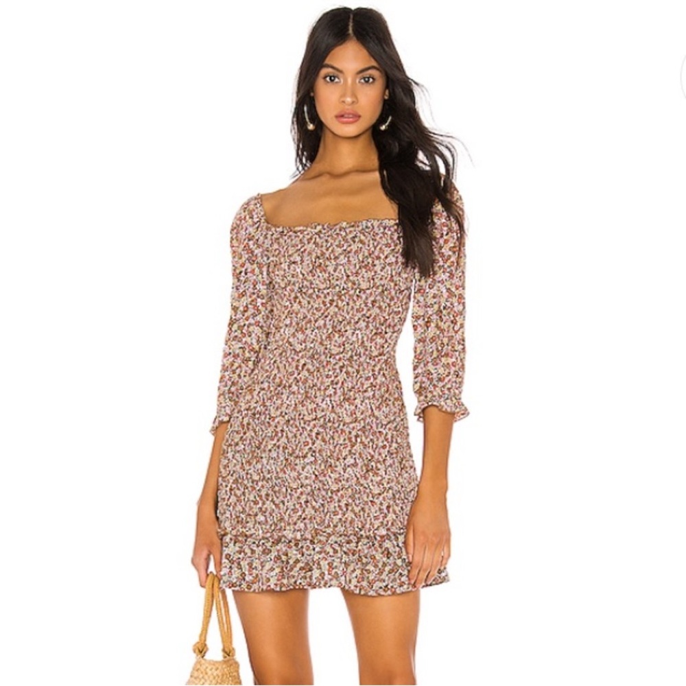 Faithfull the Brand Floral Smocked Dress
